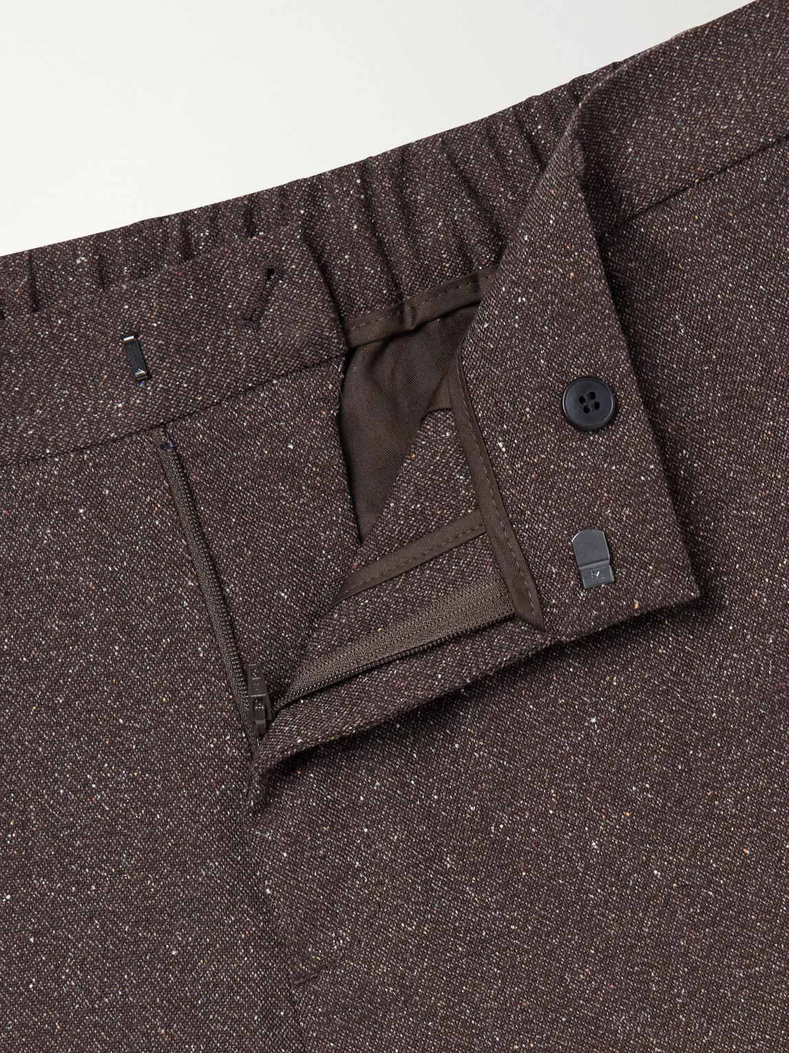 Straight-Leg Wool And Silk-Blend Donegal Tweed Trousers