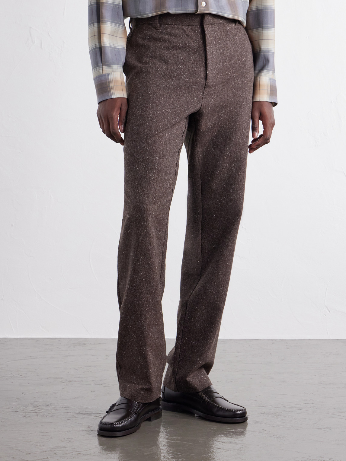 Straight-Leg Wool And Silk-Blend Donegal Tweed Trousers