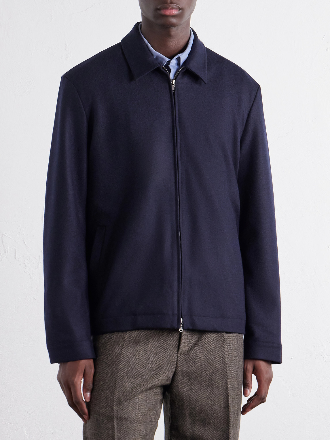 Boiled Wool Bomber Jacket