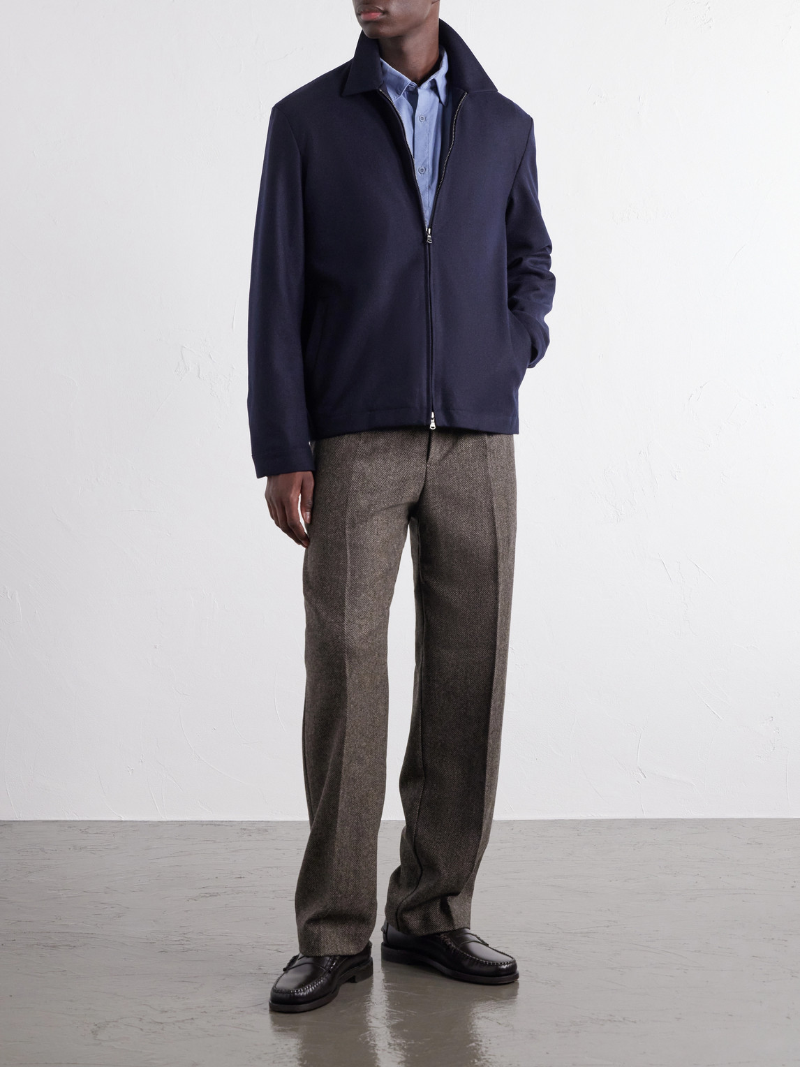 Boiled Wool Bomber Jacket