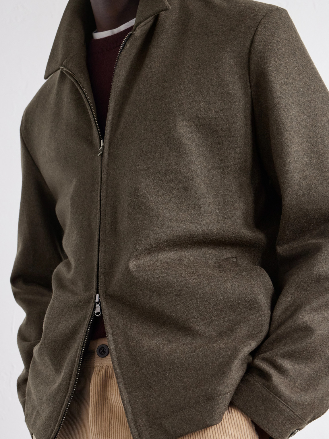 Boiled Wool Bomber Jacket