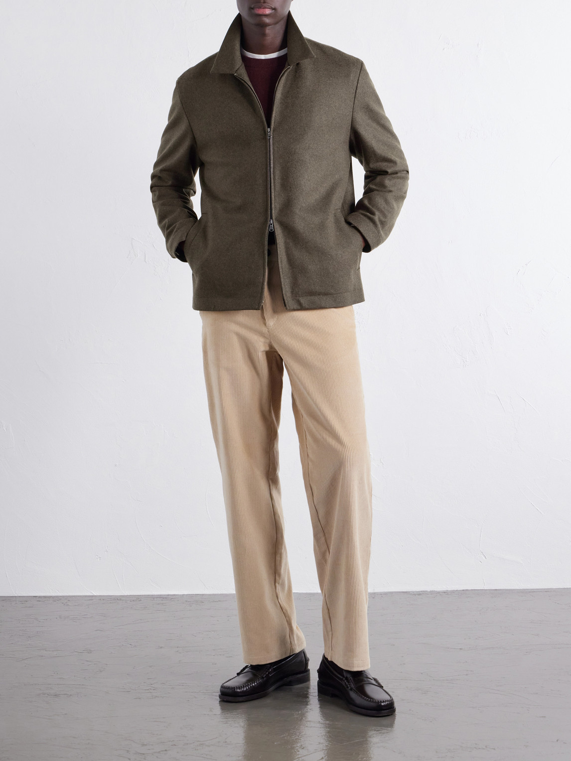 Boiled Wool Bomber Jacket
