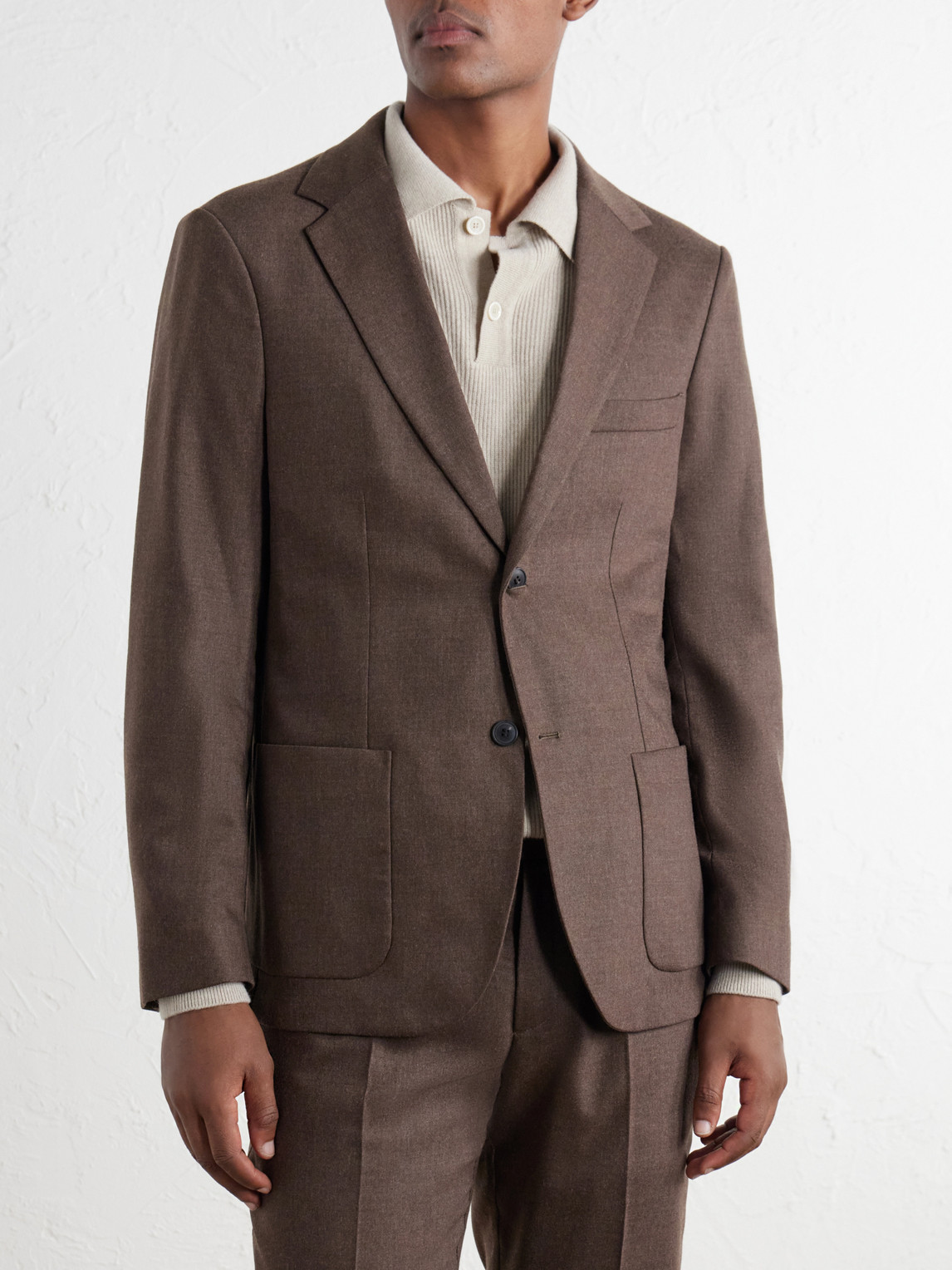 Wool And Cashmere-Blend Flannel Suit Jacket