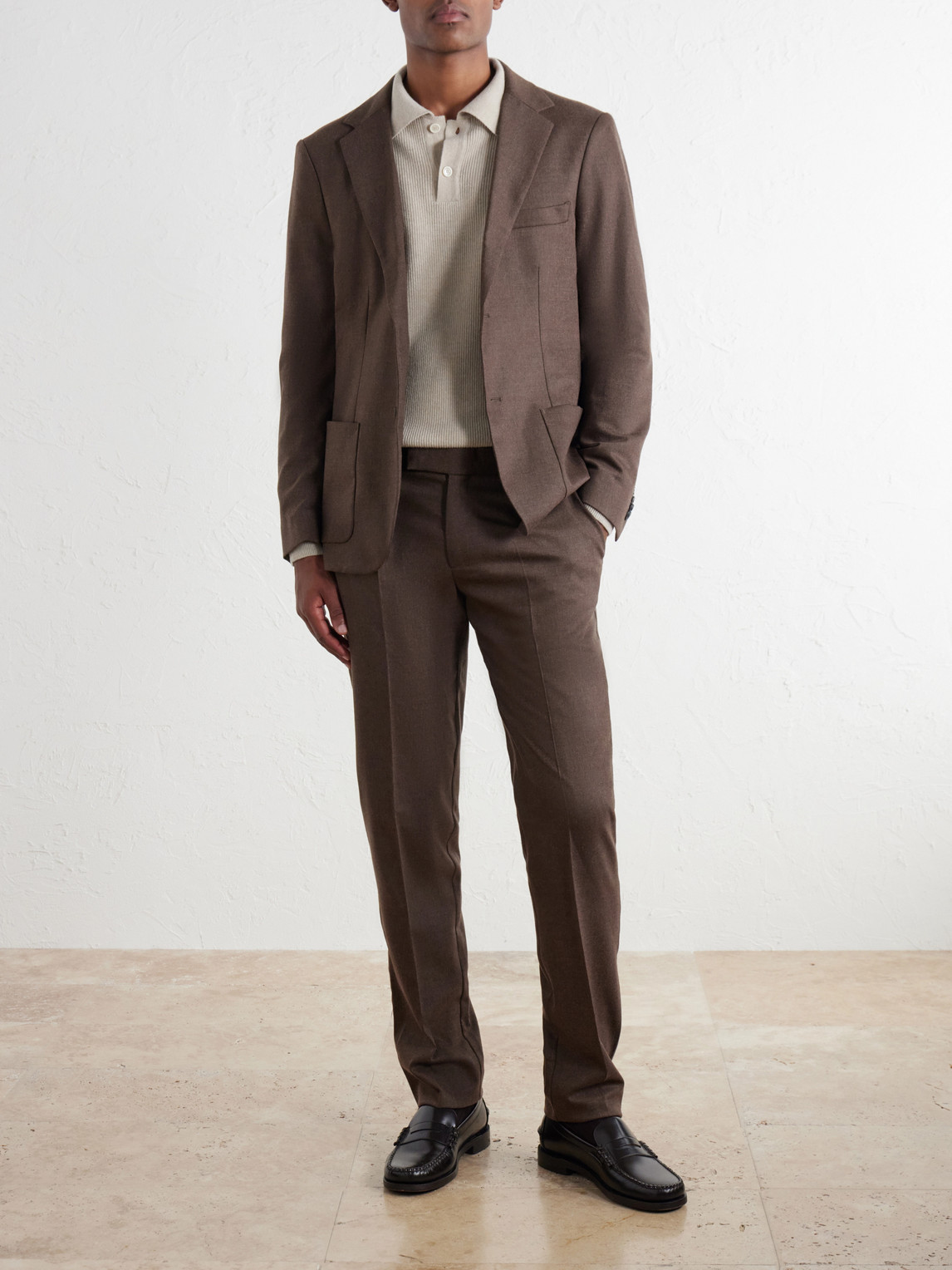 Wool And Cashmere-Blend Flannel Suit Jacket
