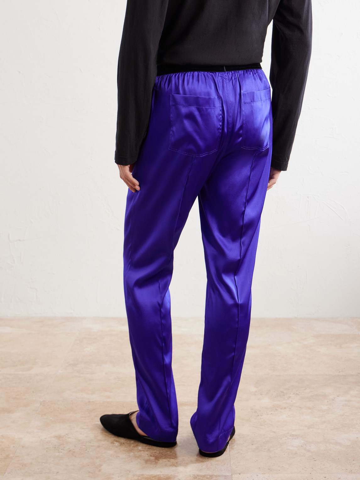 Silk-Blend Satin Pyjama Trousers