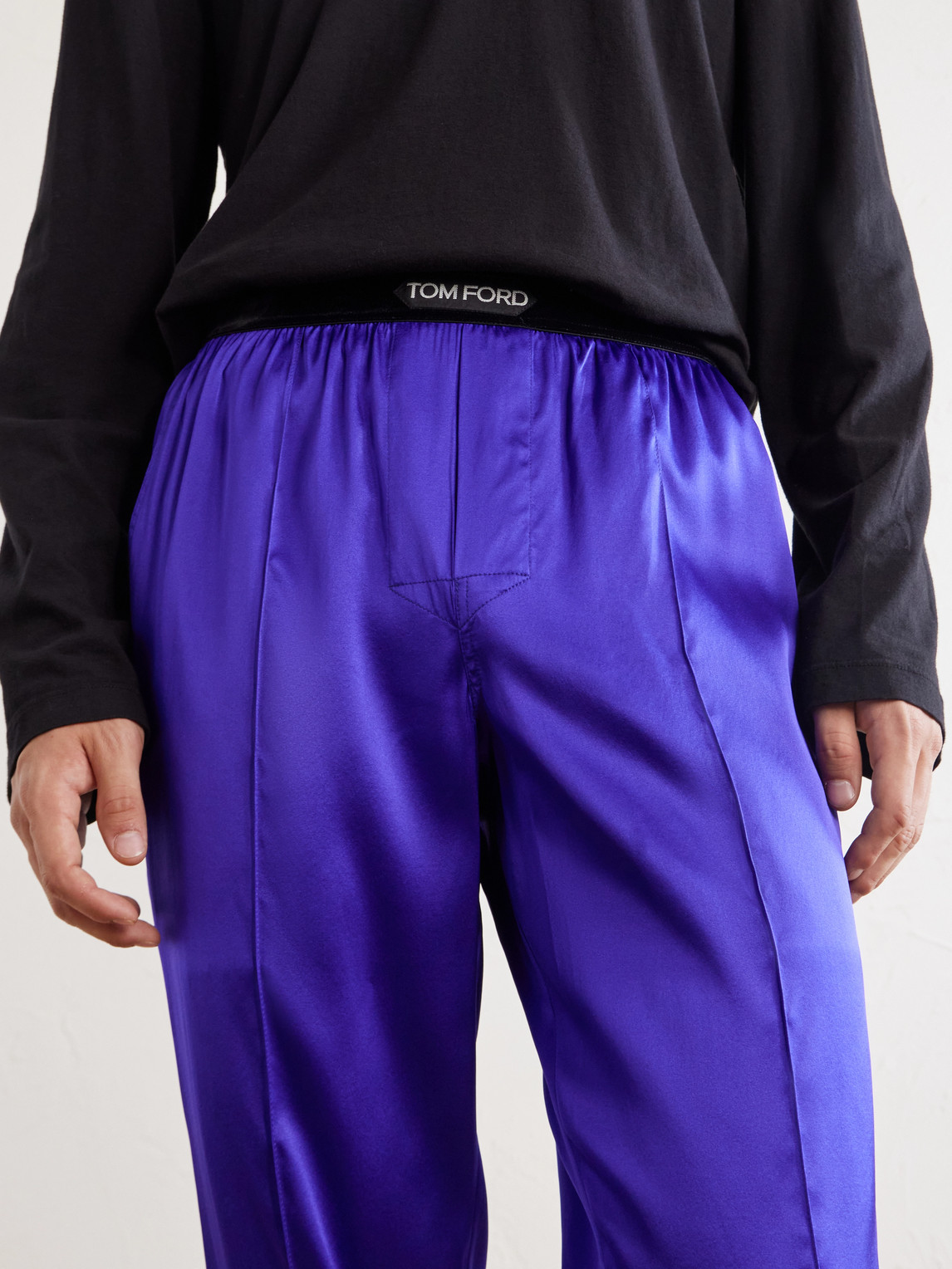 Silk-Blend Satin Pyjama Trousers