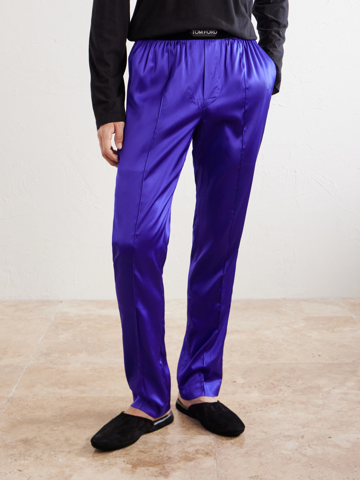 Silk-Blend Satin Pyjama Trousers