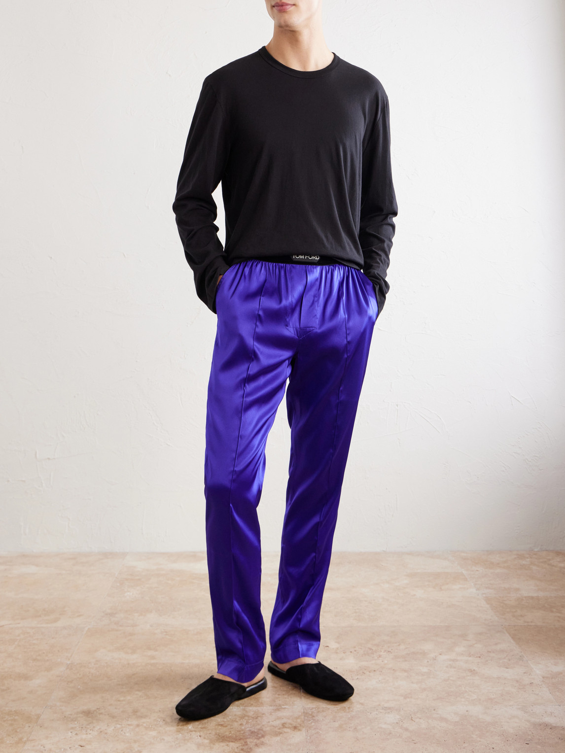 Silk-Blend Satin Pyjama Trousers
