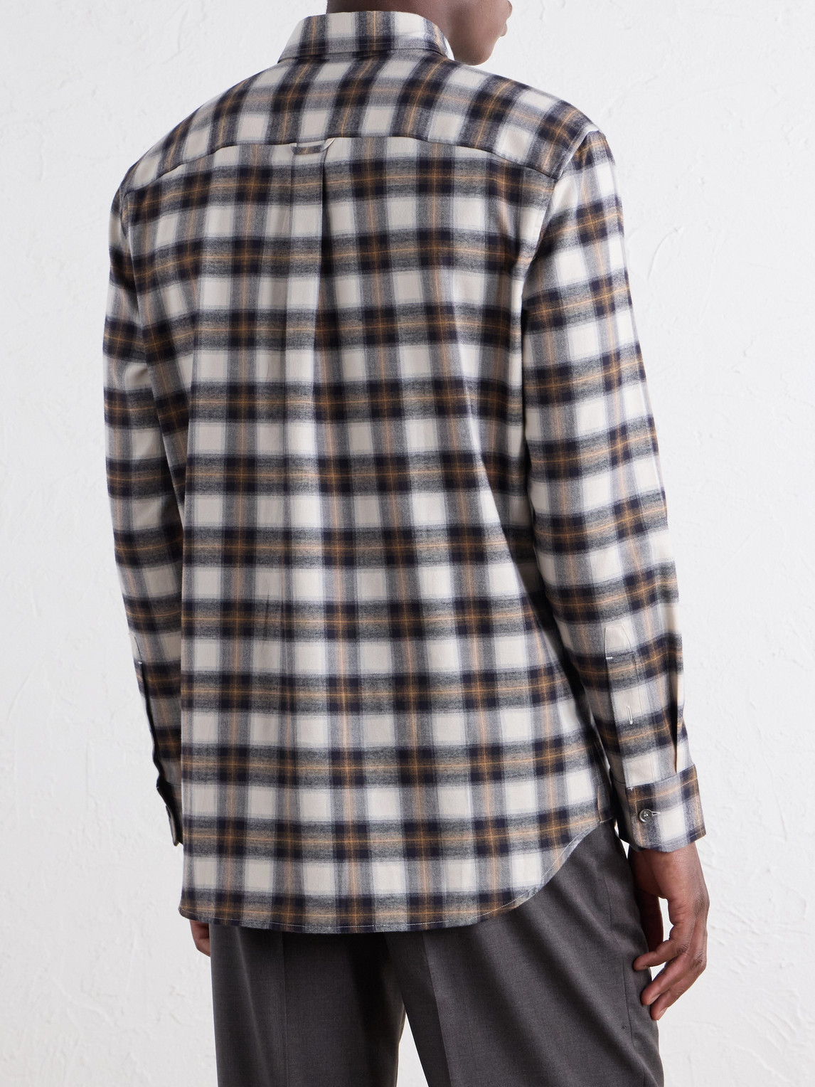Checked Cotton-Flannel Shirt