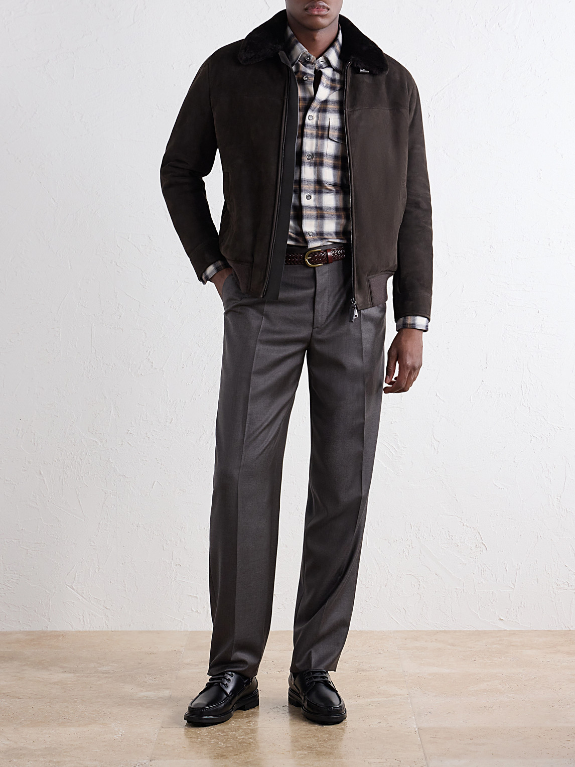 Checked Cotton-Flannel Shirt