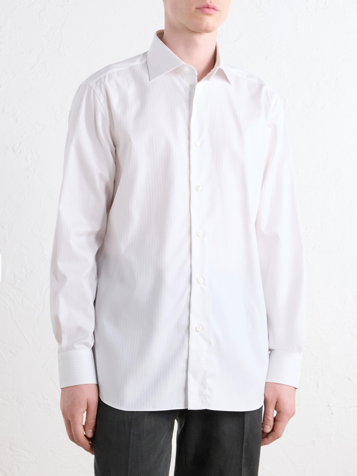 William Striped Cotton-Twill Shirt