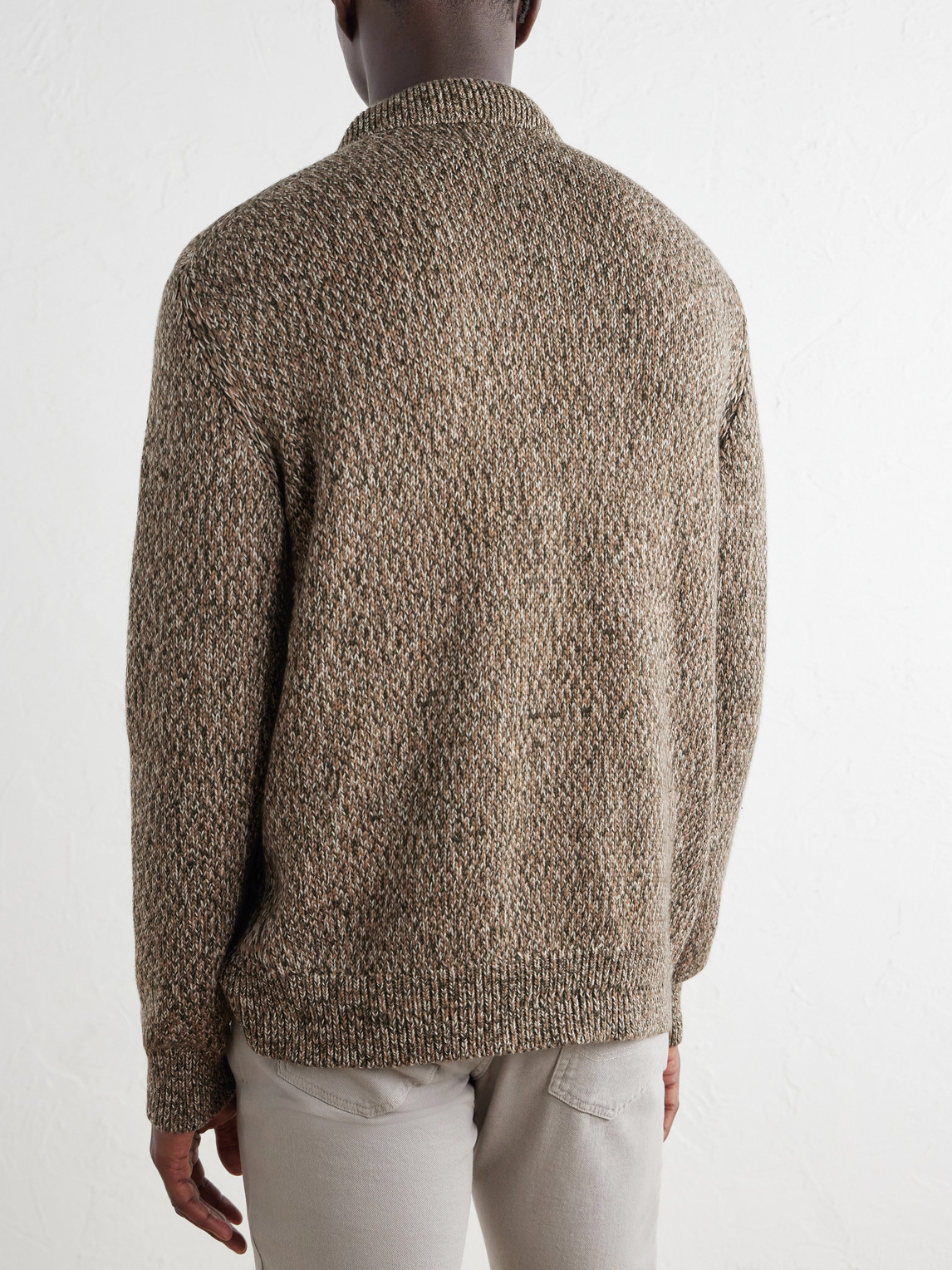 Wool-Mouliné Cardigan
