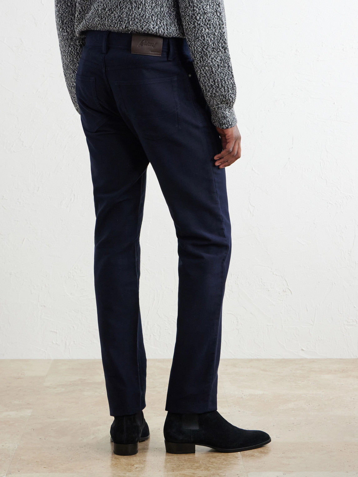 Straight-Leg Cotton-Moleskin Trousers
