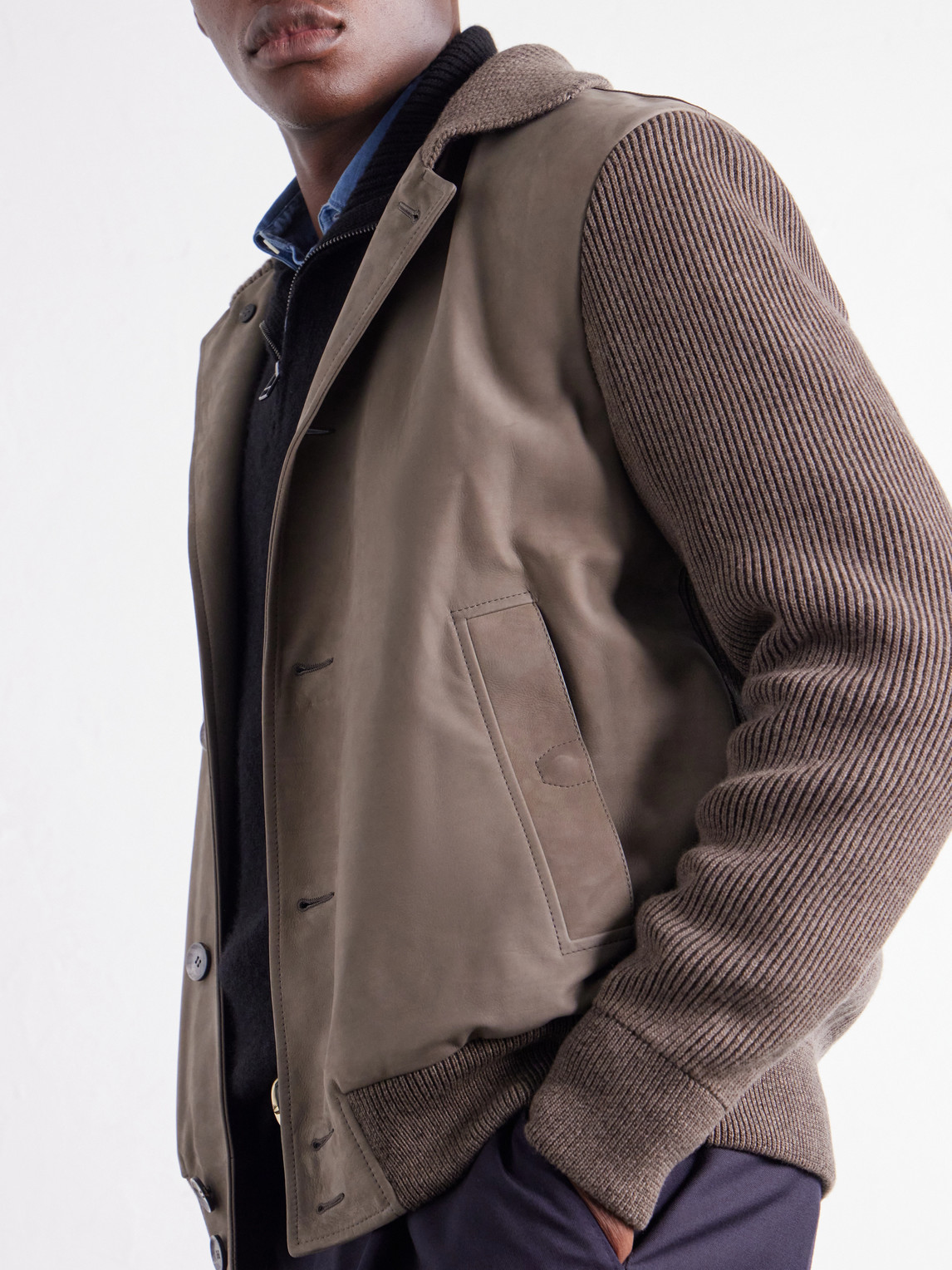And Suede Blouson Jacket