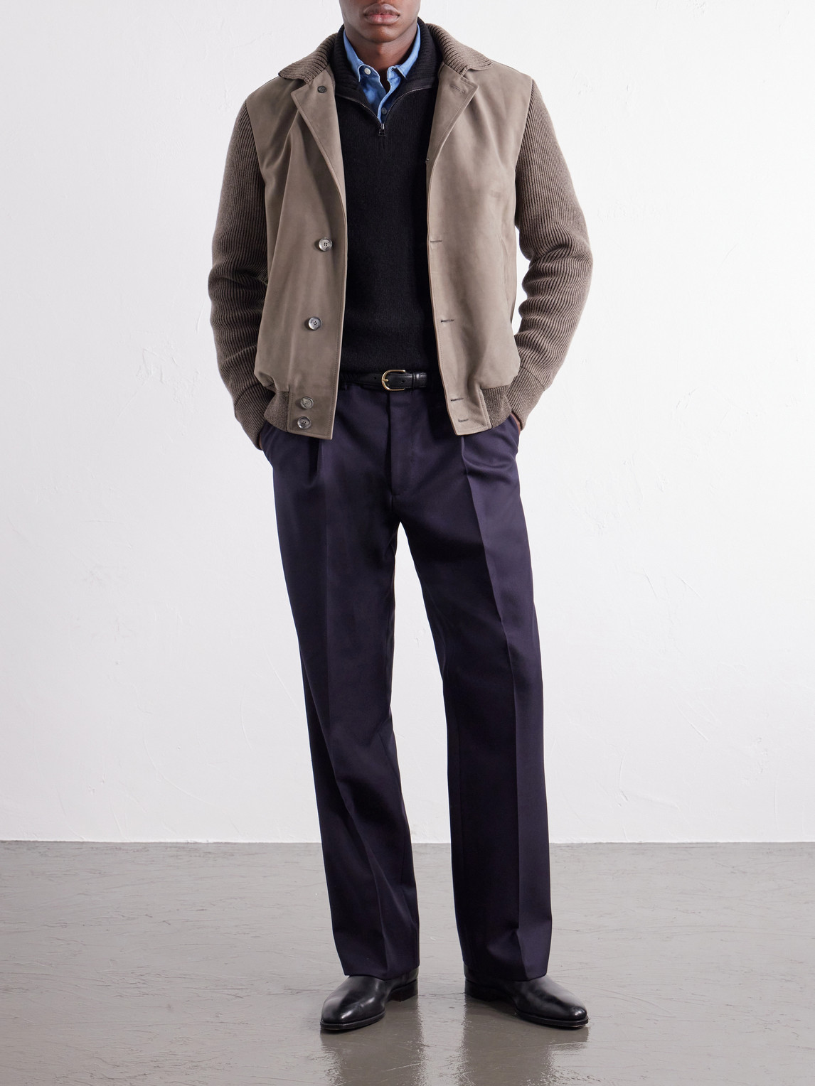 And Suede Blouson Jacket