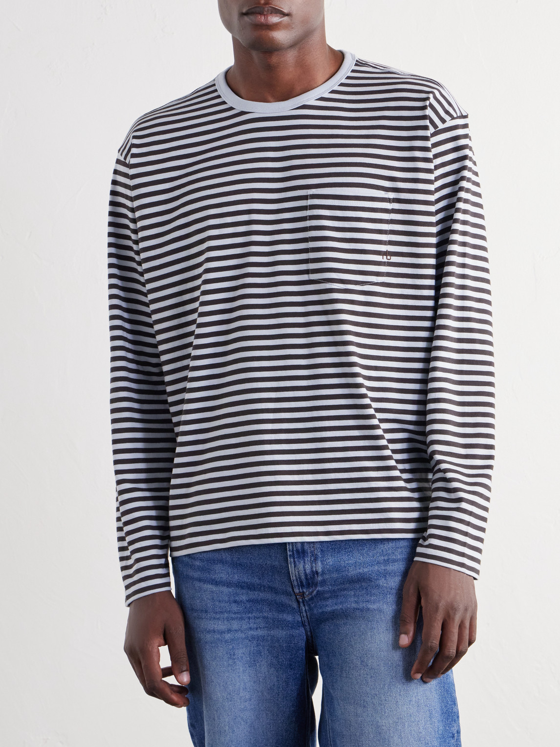 Striped Cotton-Jersey T-Shirt