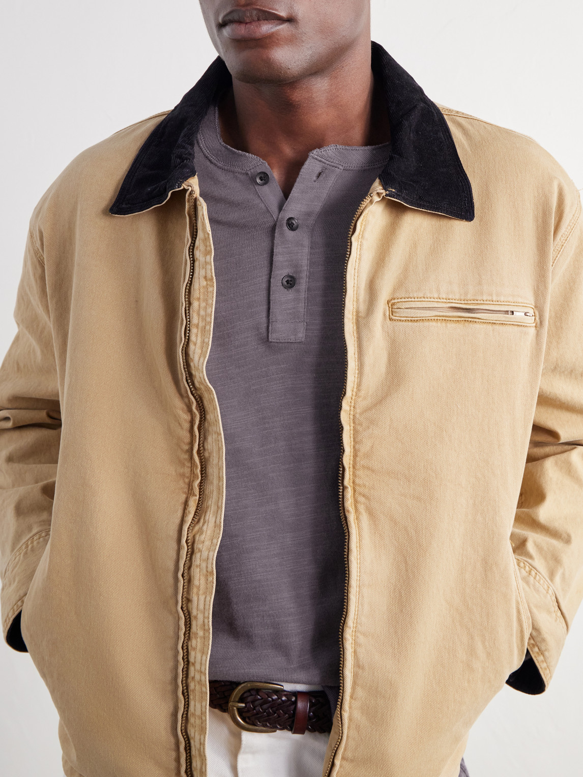 Cotton-Jersey Henley T-Shirt