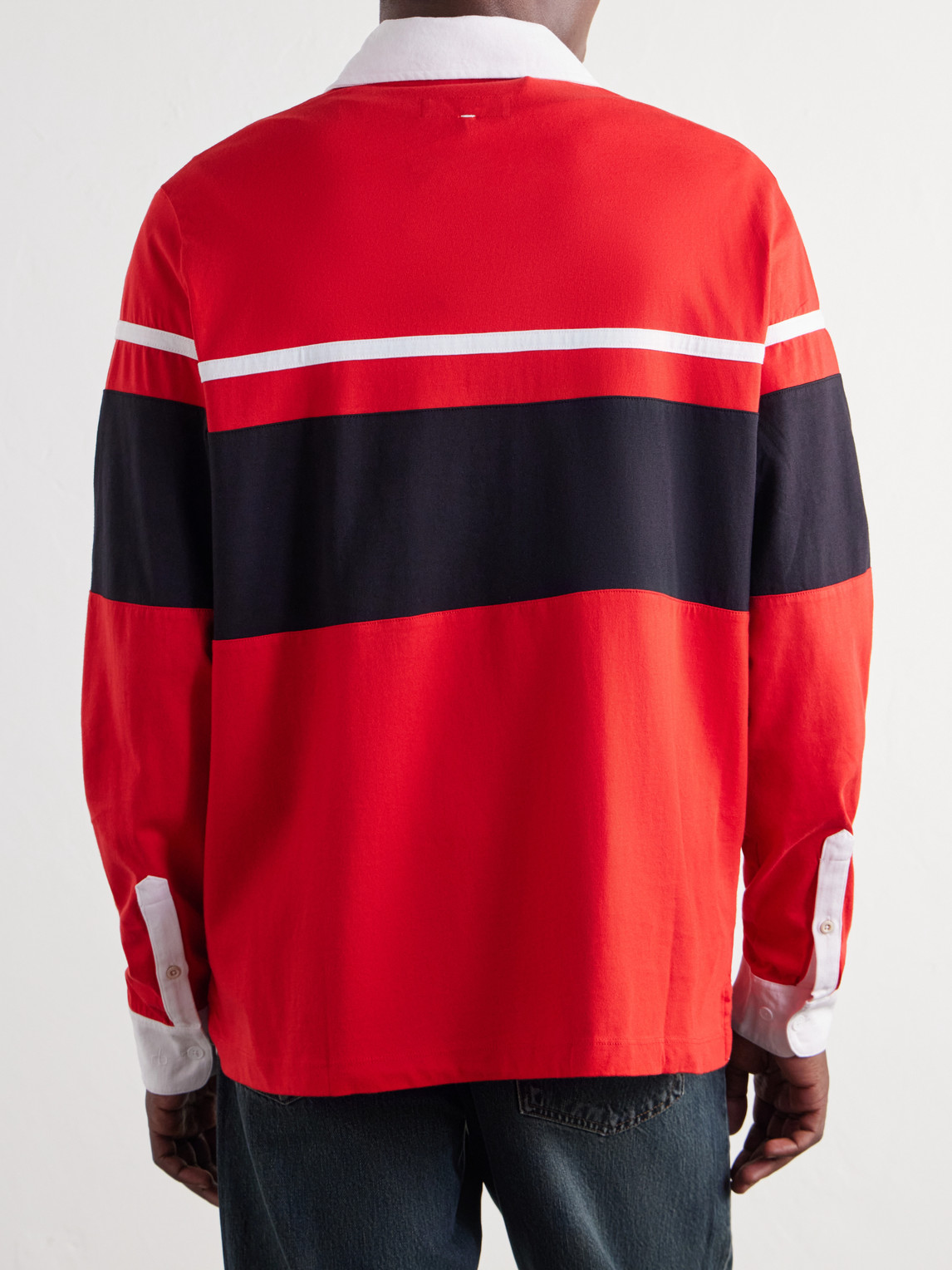 Striped Cotton-Jersey Polo Shirt