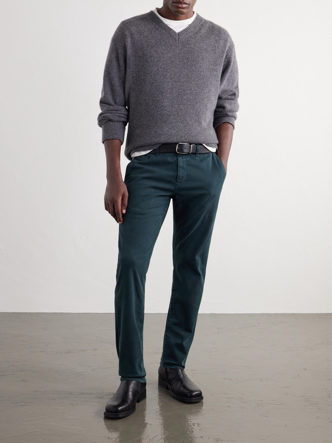 Fit 3 Stretch-Cotton Twill Trousers