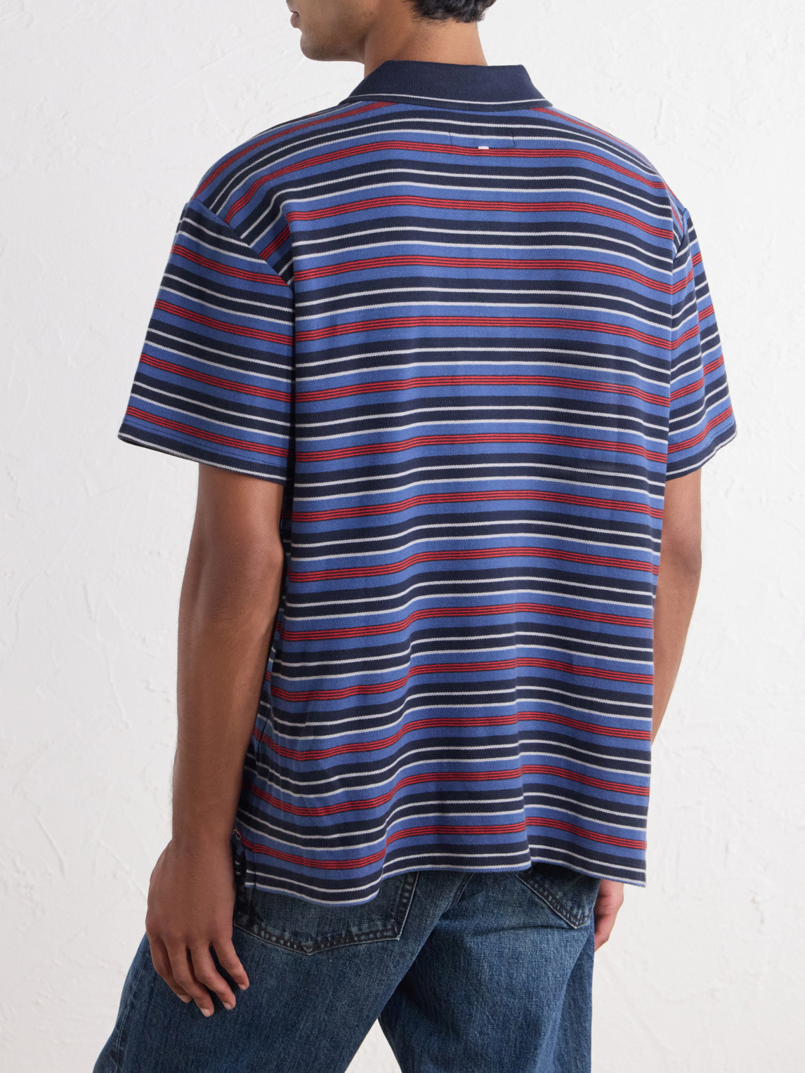 Striped Cotton-Piqué Polo Shirt