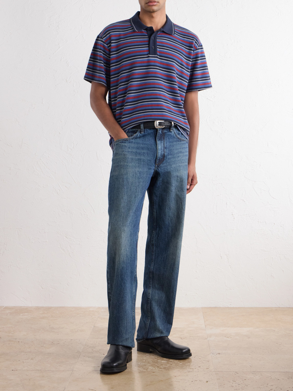 Striped Cotton-Piqué Polo Shirt