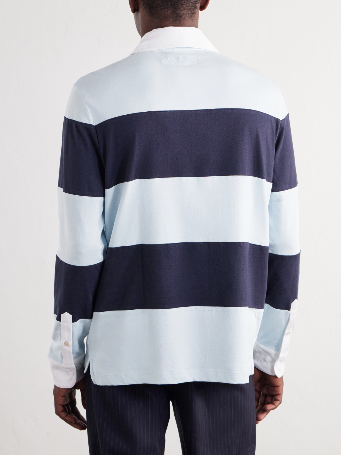 Striped Cotton-Jersey Polo Shirt