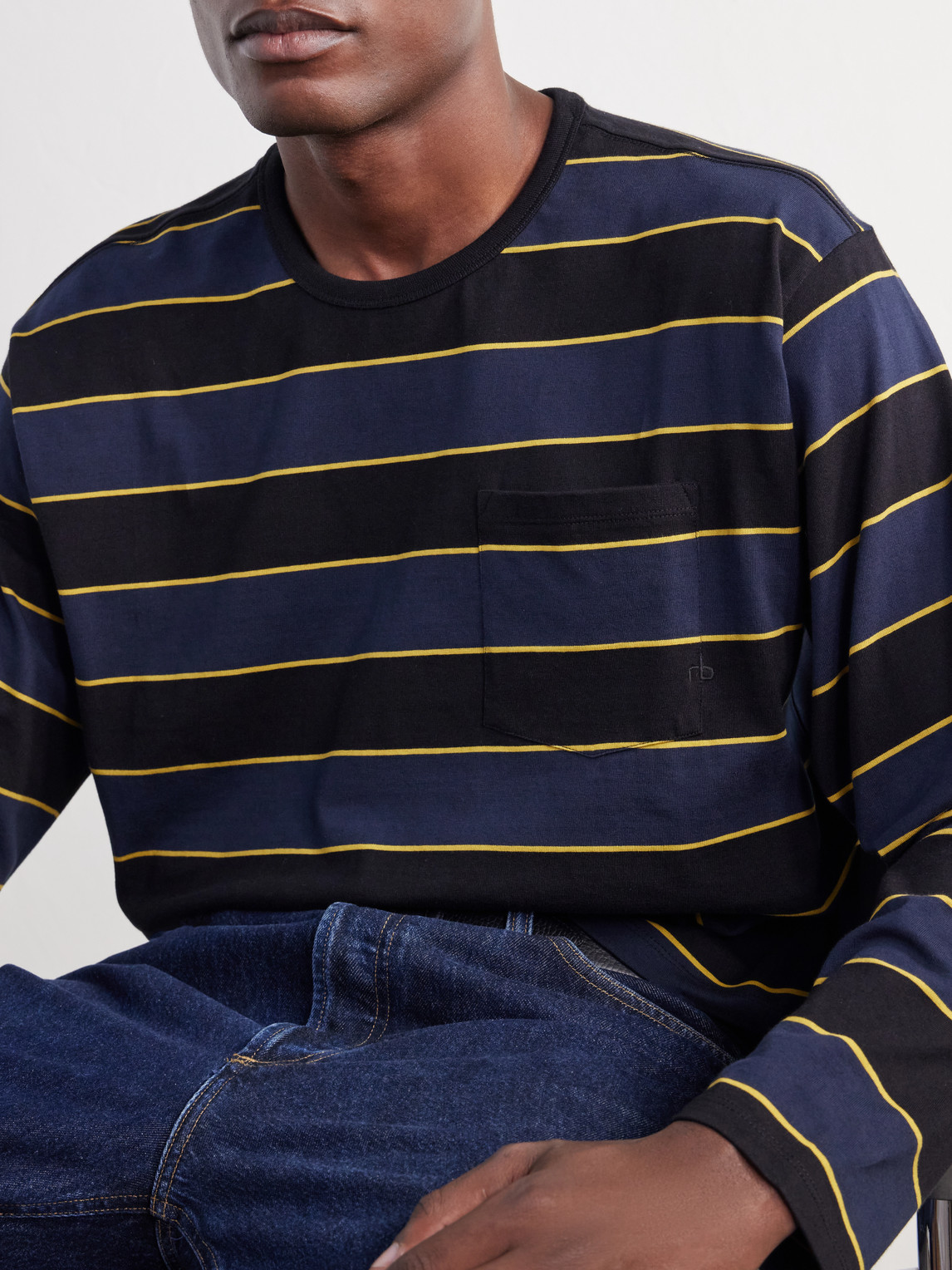 Striped Cotton-Jersey T-Shirt