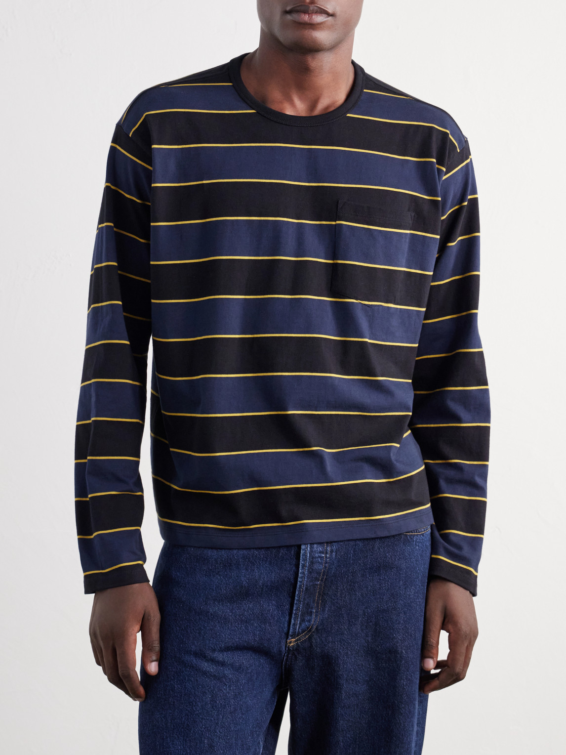 Striped Cotton-Jersey T-Shirt