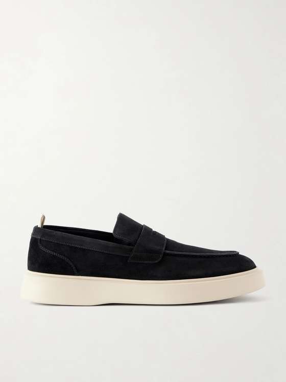 Officinecreative Frame 001 Suede Penny Loafers