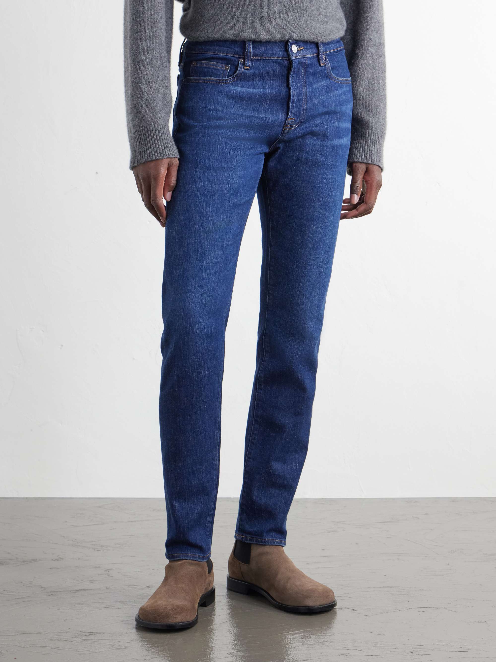 FRAME L'Homme Slim-Fit Dry Denim Jeans