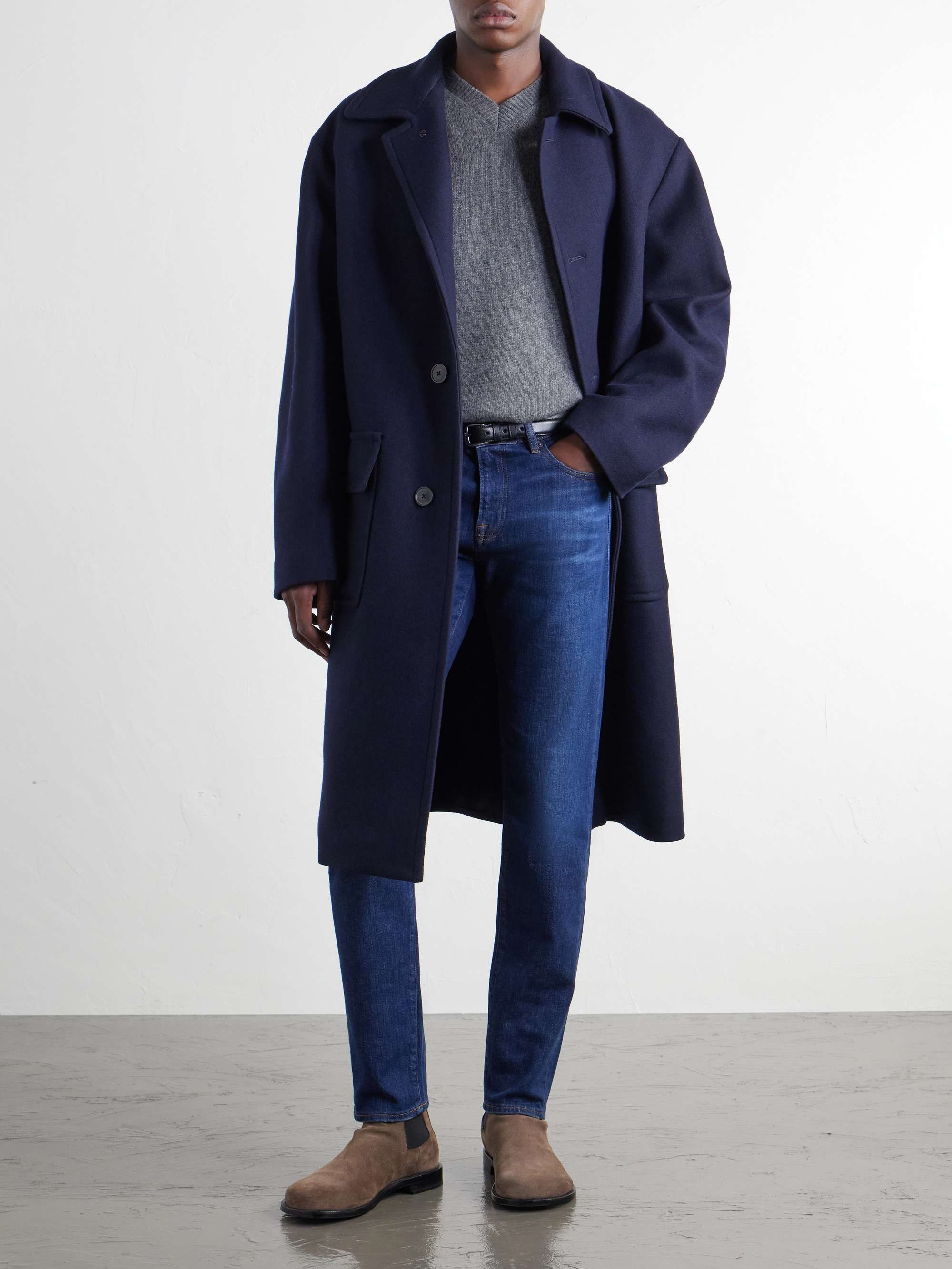 FRAME L'Homme Slim-Fit Dry Denim Jeans