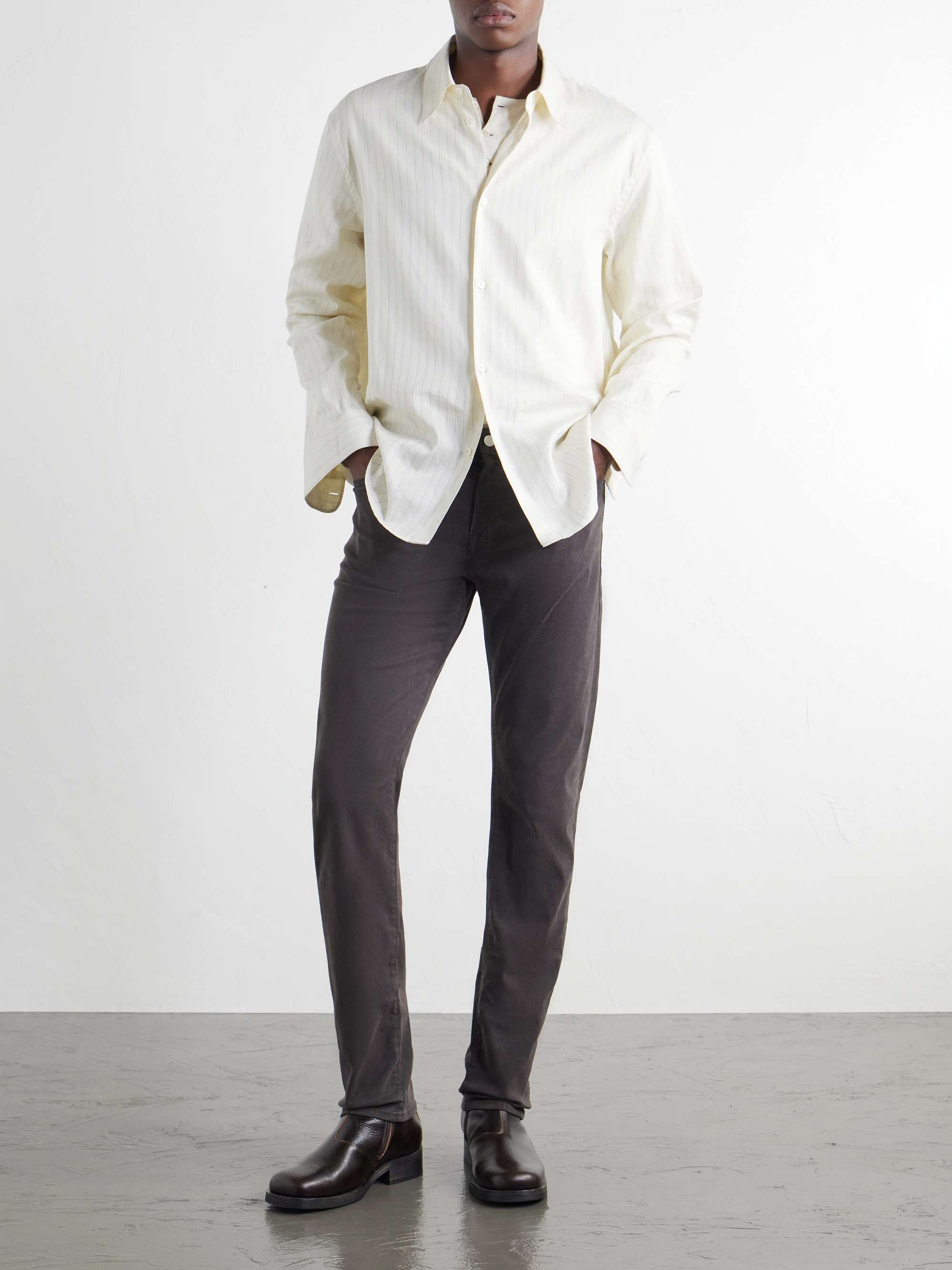 FRAME L'Homme Slim-Fit Stretch Lyocell-Blend Trousers