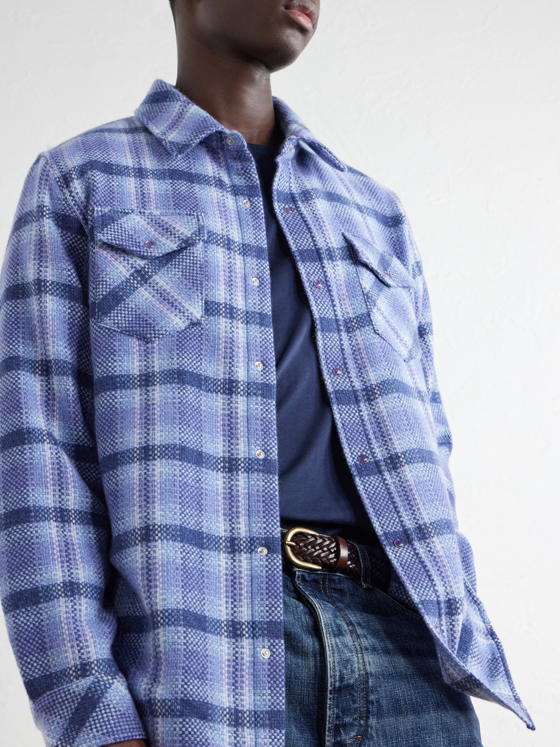 Checked Cashmere Shirt