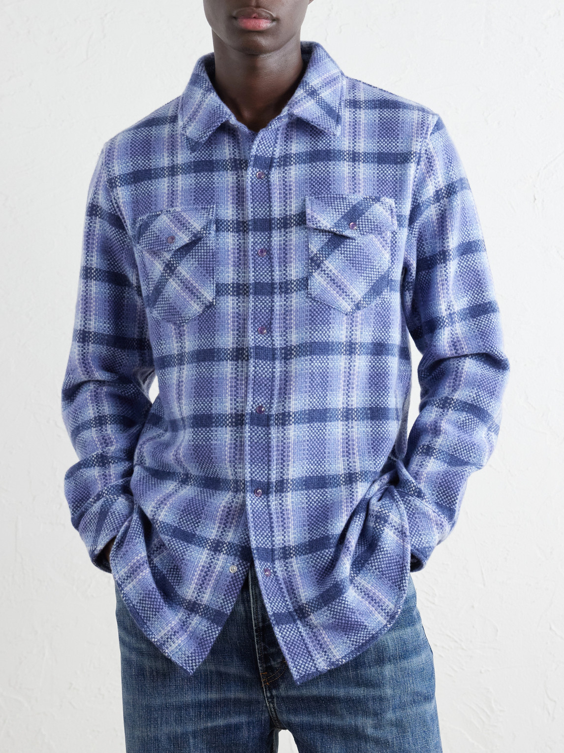 Checked Cashmere Shirt