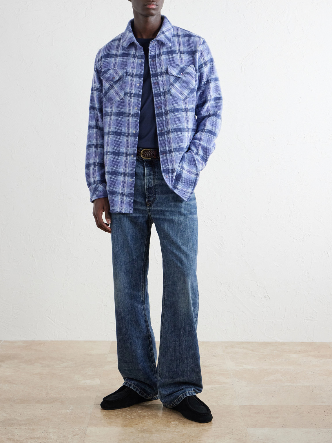Checked Cashmere Shirt