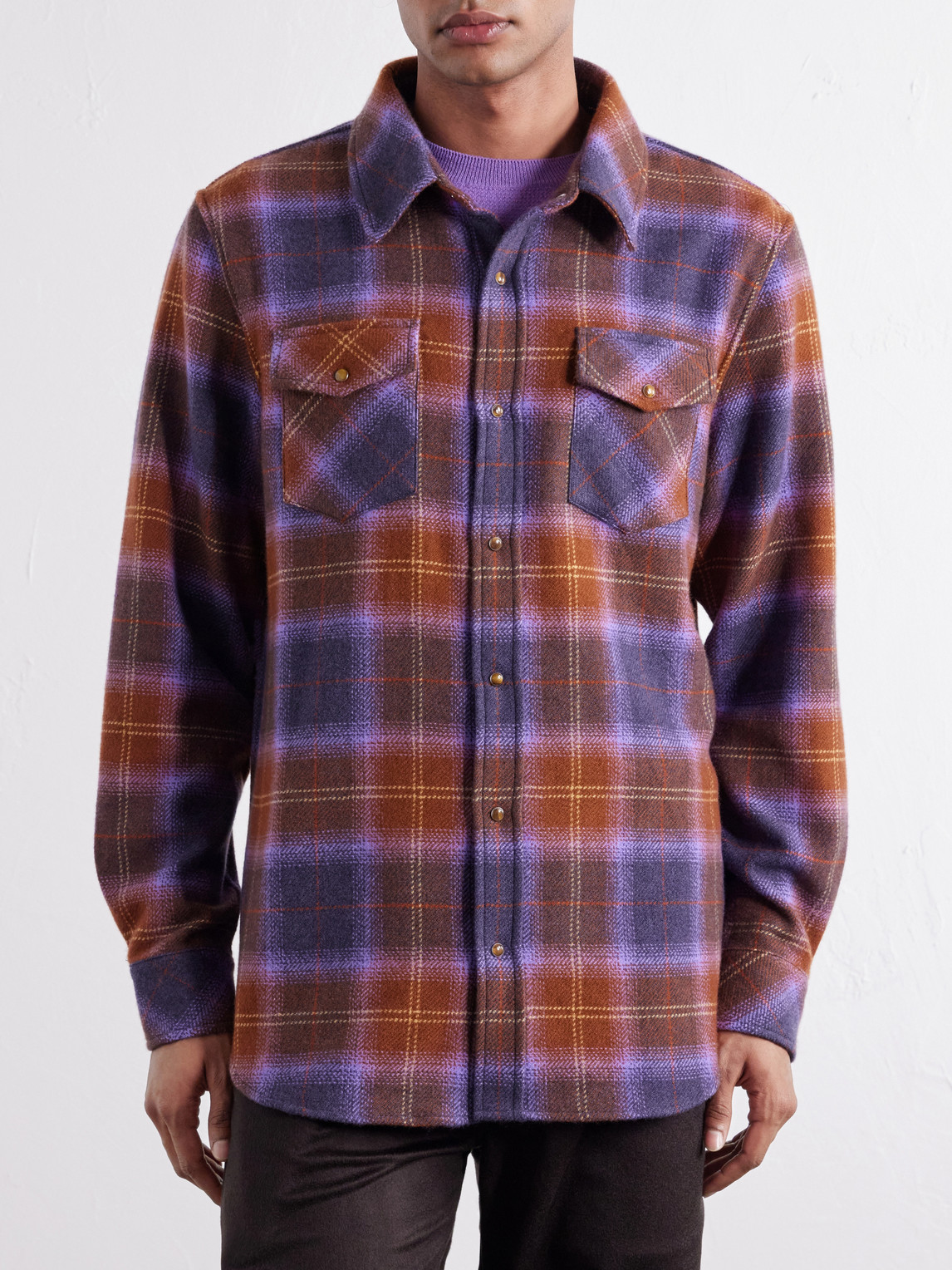 Tartan Cashmere-Flannel Shirt