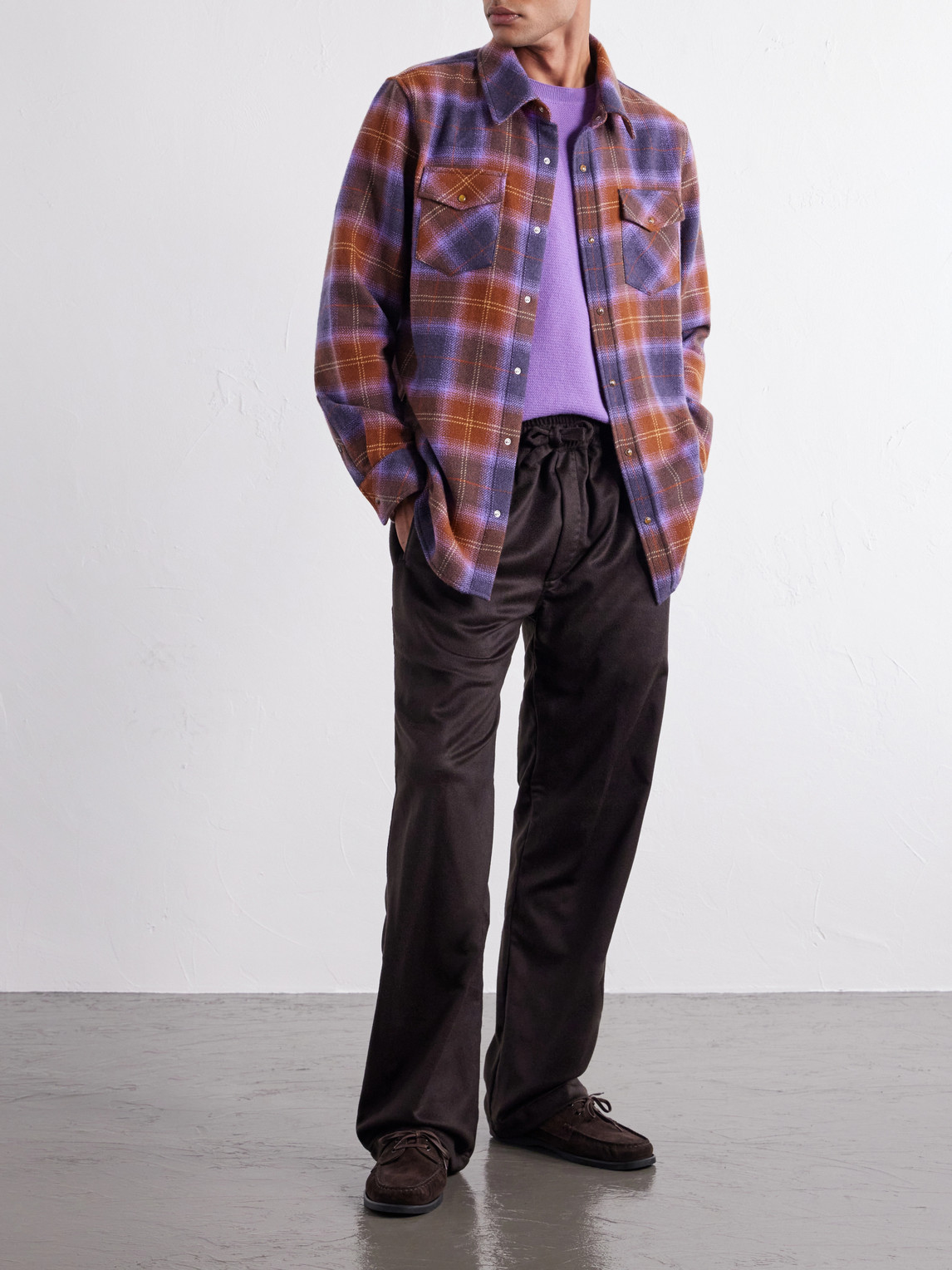 Tartan Cashmere-Flannel Shirt