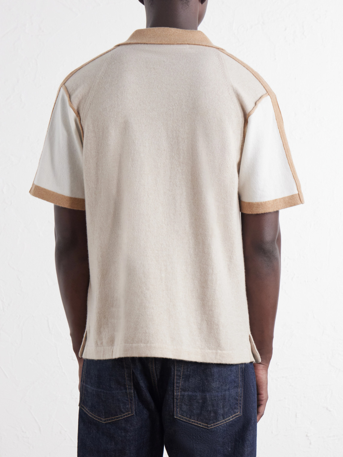 Logo-Embroidered Cashmere Polo Shirt