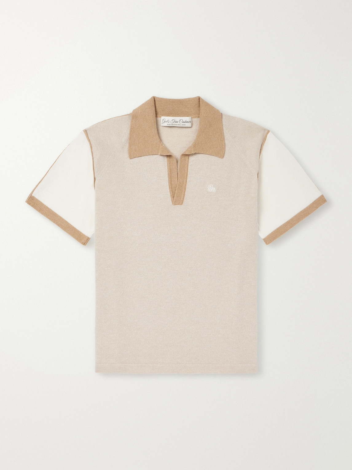 Logo-Embroidered Cashmere Polo Shirt