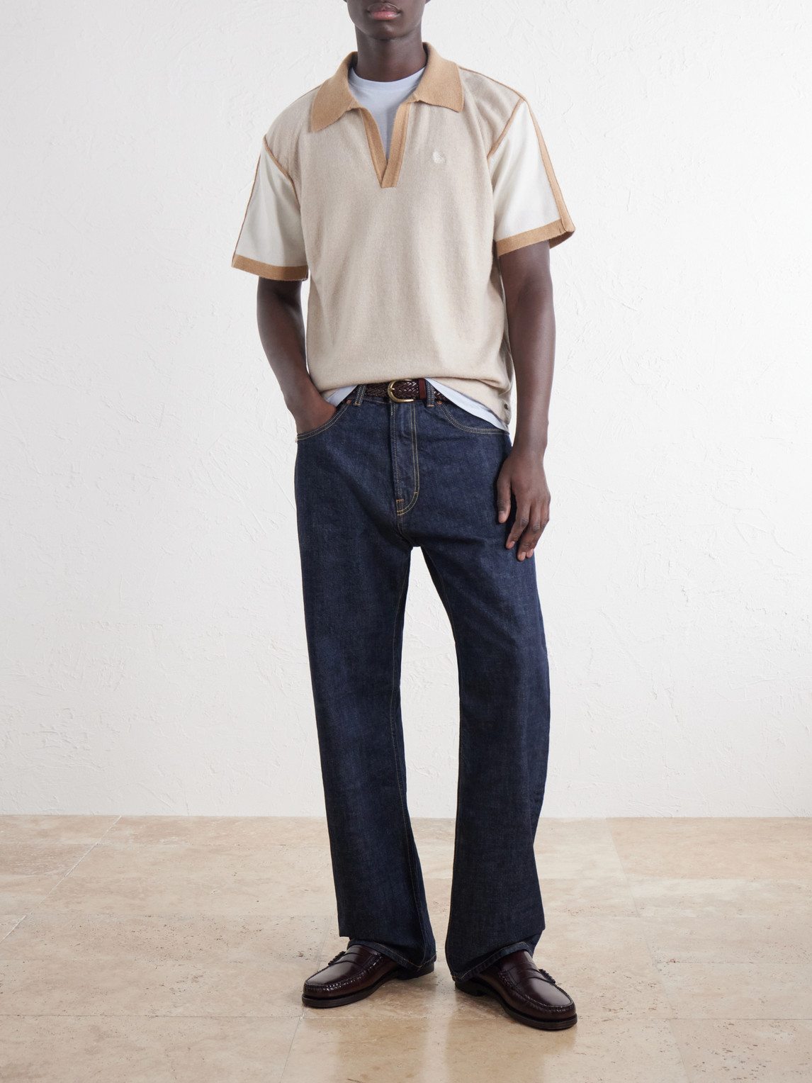 Logo-Embroidered Cashmere Polo Shirt