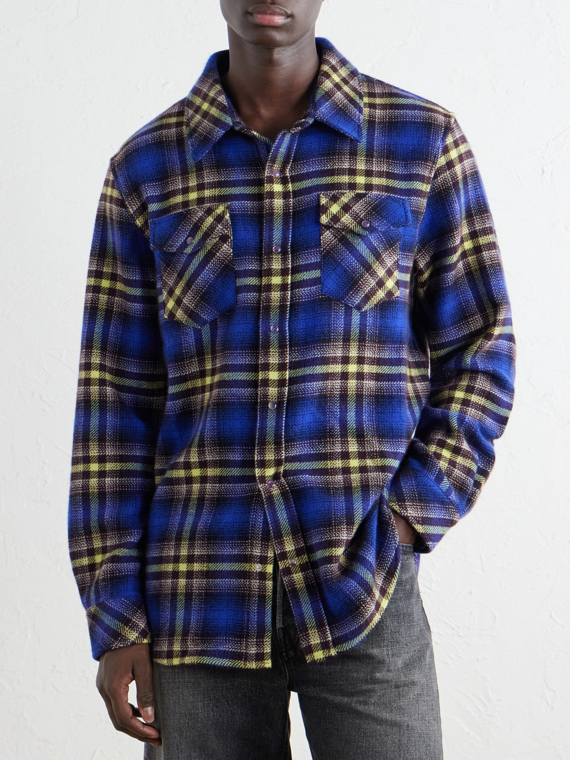 Checked Cashmere Shirt