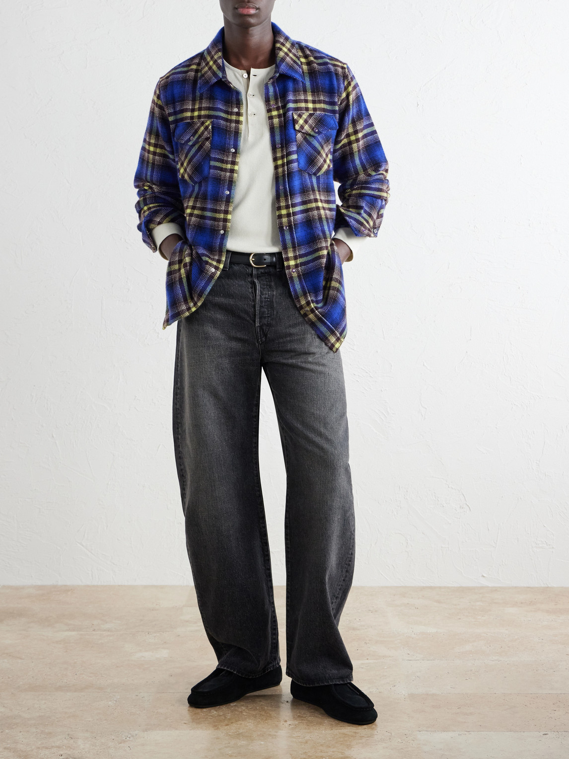 Checked Cashmere Shirt