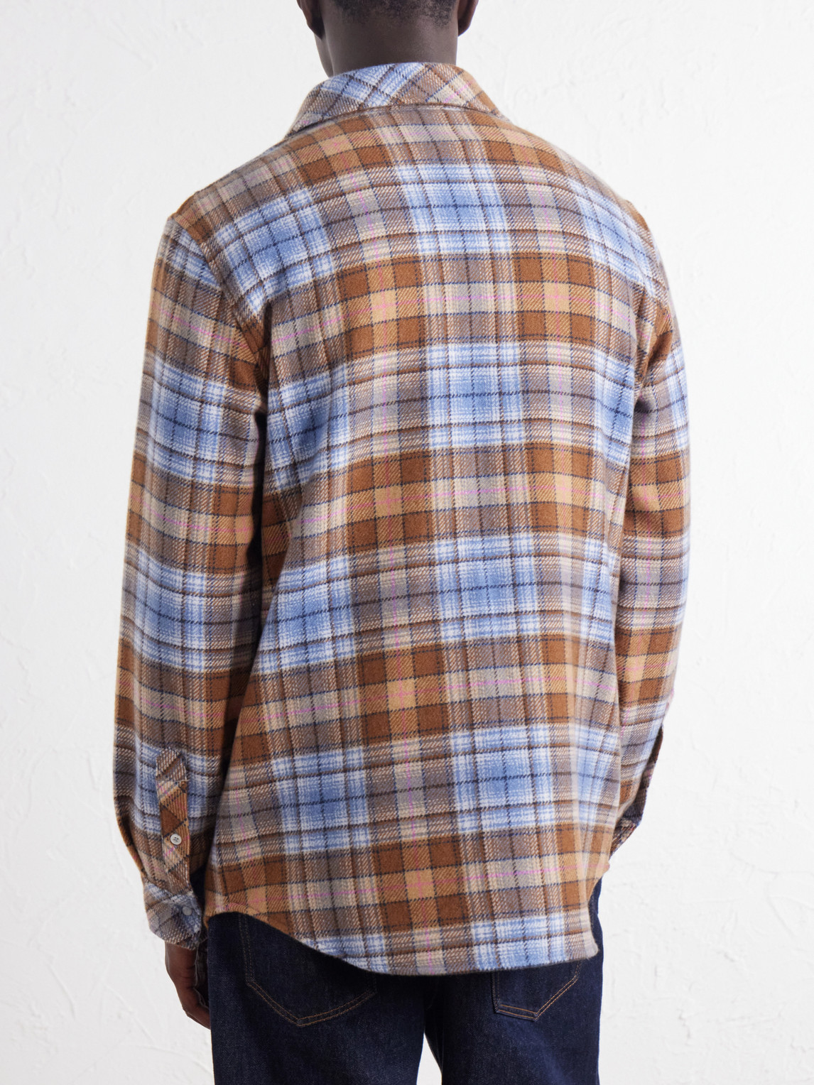 Nomad Checked Cashmere-Twill Shirt