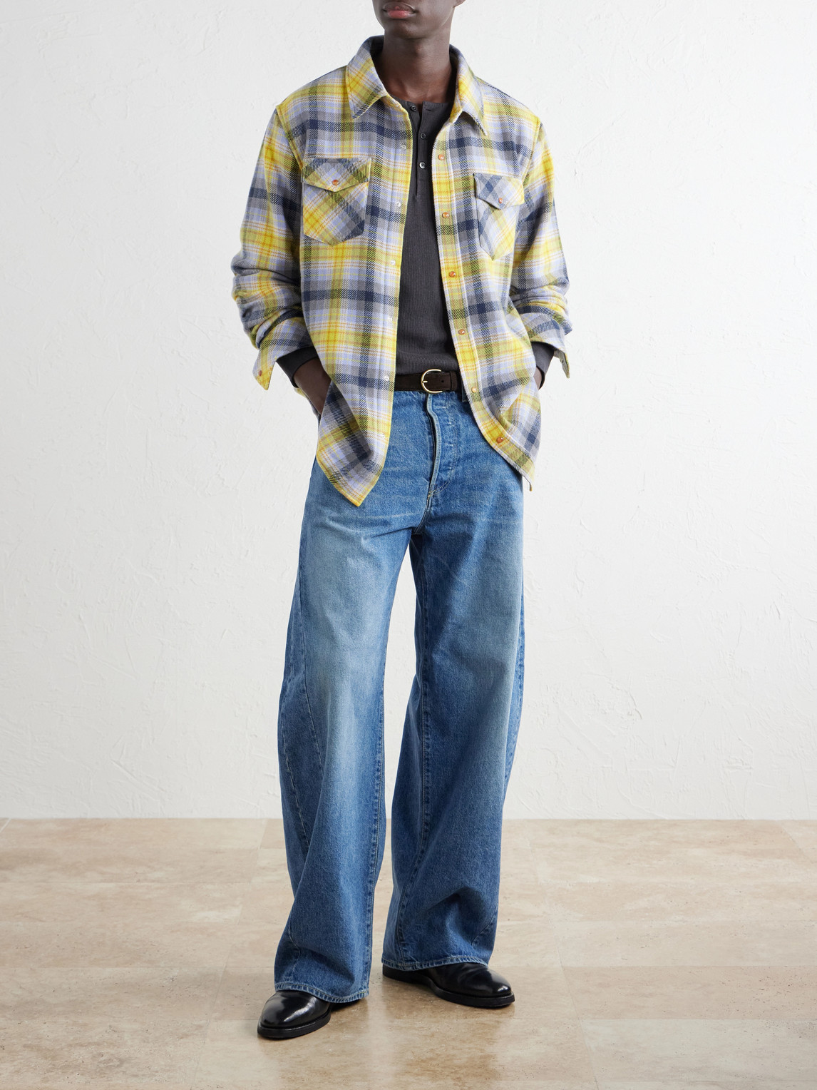 Checked Cashmere Shirt
