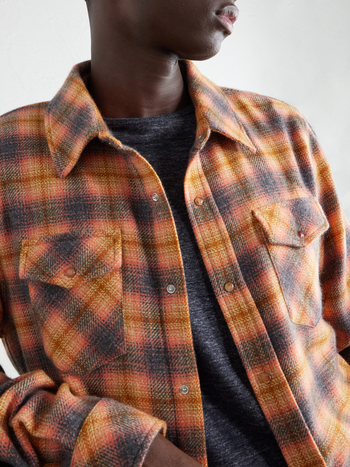 Checked Cashmere Shirt