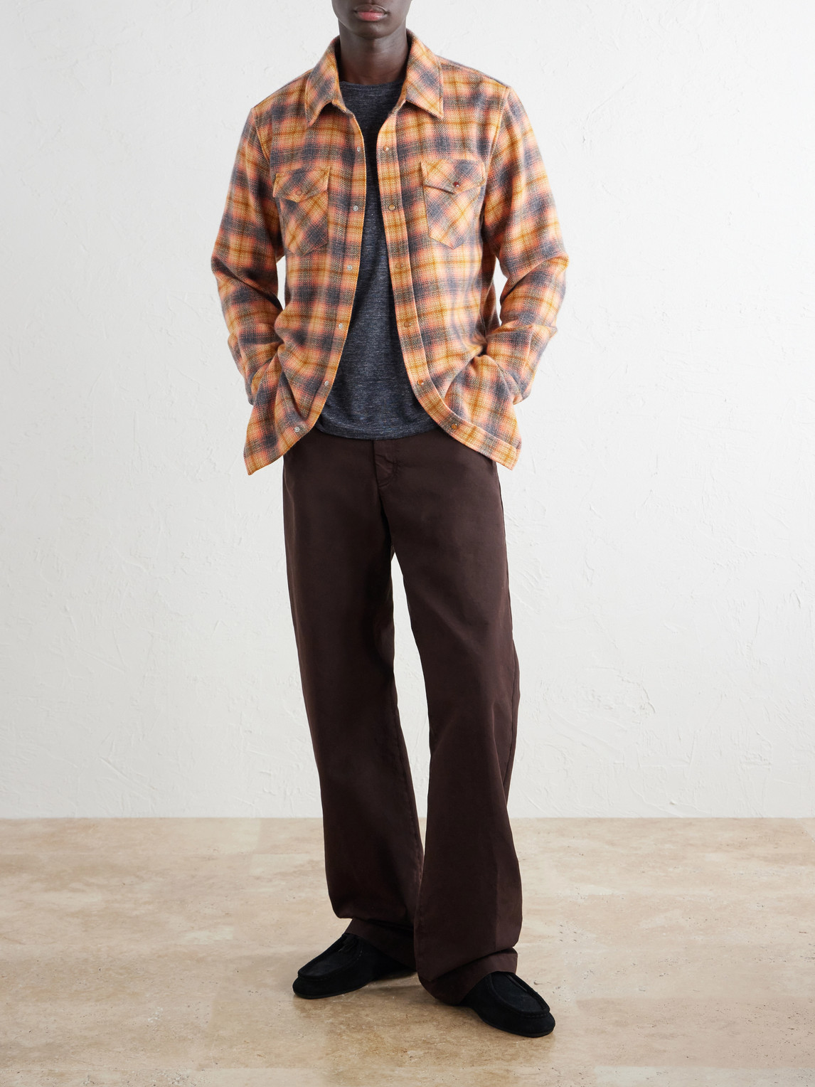 Checked Cashmere Shirt