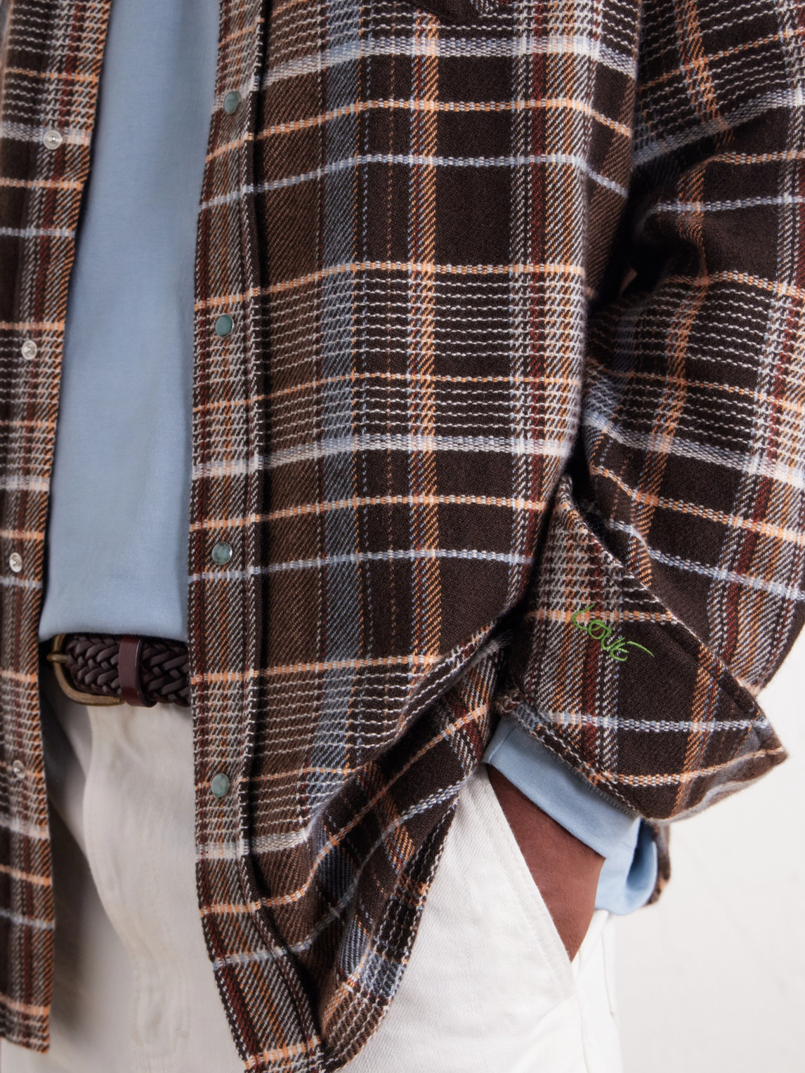 Plaid Cashmere-Flannel Shirt