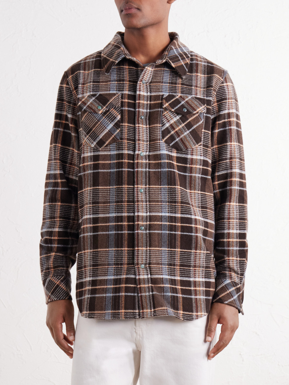 Plaid Cashmere-Flannel Shirt