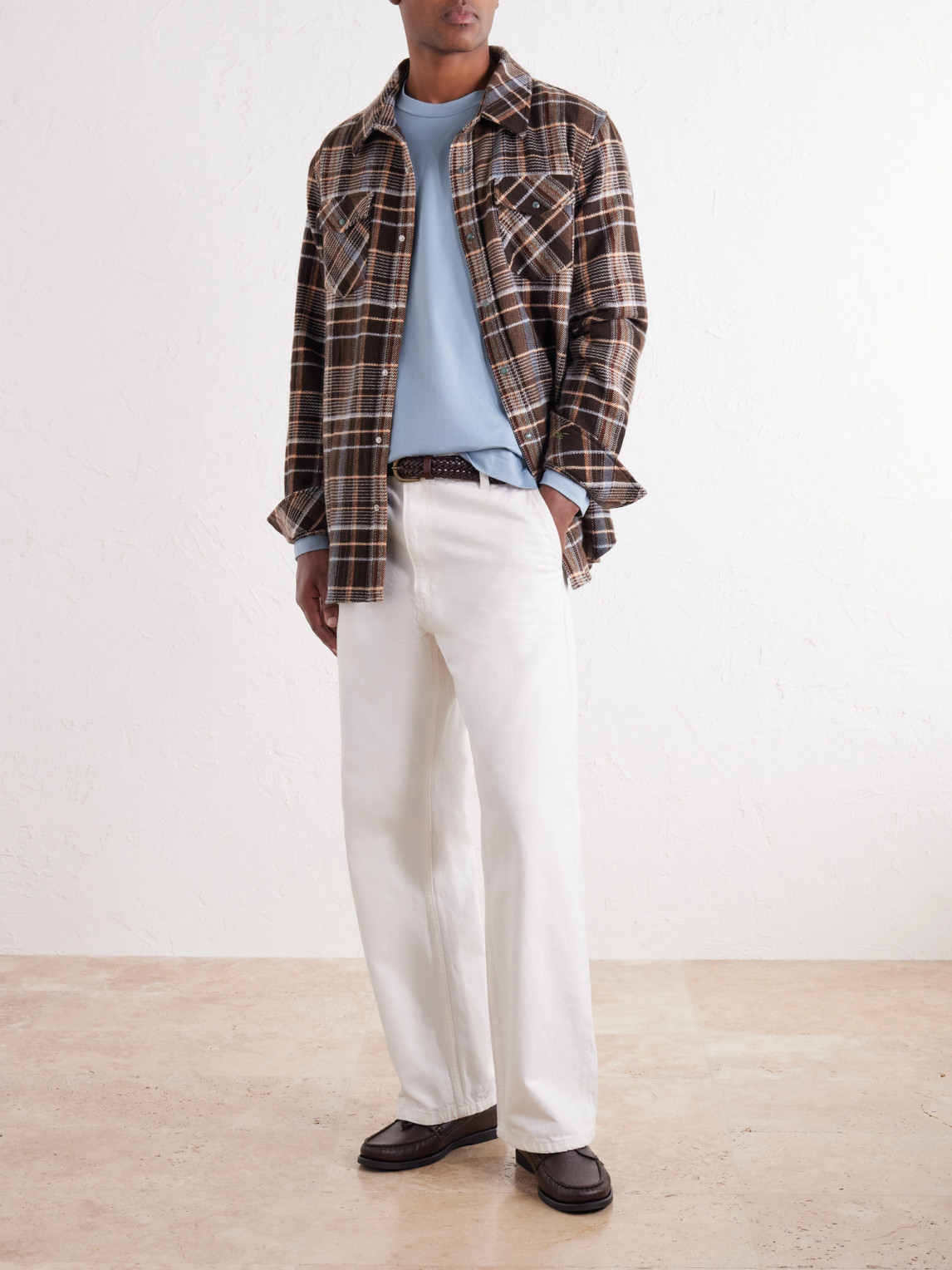 Plaid Cashmere-Flannel Shirt