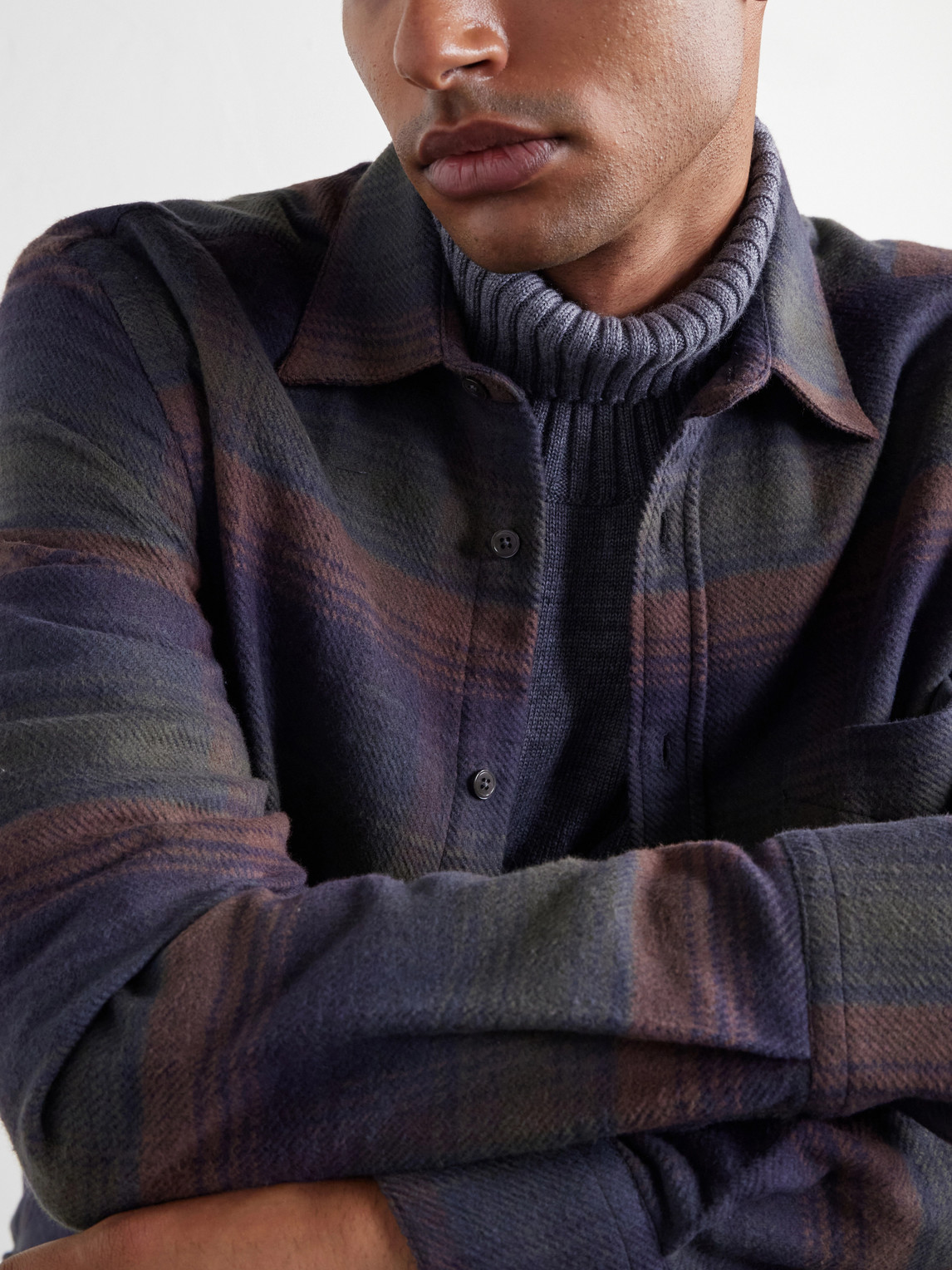 Old Pine Checked Cotton-Flannel Shirt